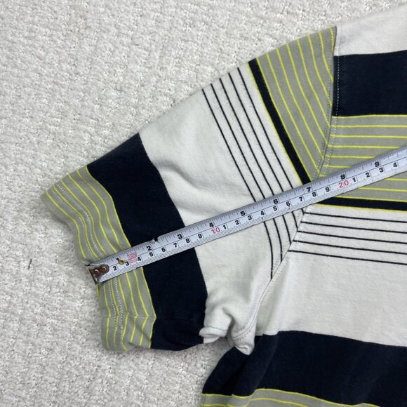 Oakley Y2K Men's Polo Shirt Green / White Striped Short Sleeve Size XL Golf - Picture 10 of 16